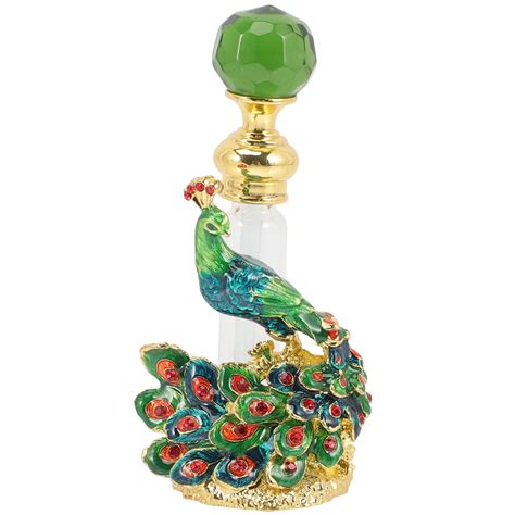 vintage ceramic peacock design giorgio perfume bottle